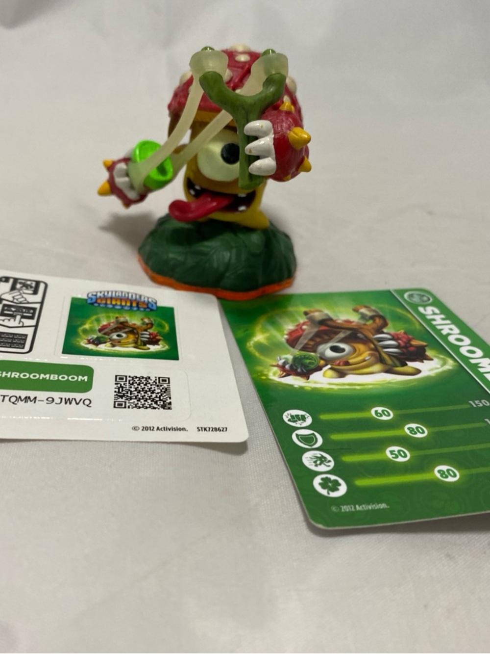 Skylanders Giants SHROOMBOOM Series 1 Figure w/ Card & Sticker Sheet